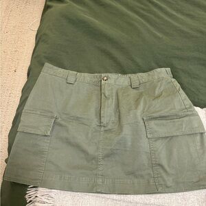 Abercrombie & Fitch Army Green Cargo Skirt